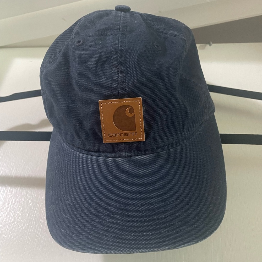 Carhartt Dark Blue Adjustable Canvas Baseball Cap | One Size